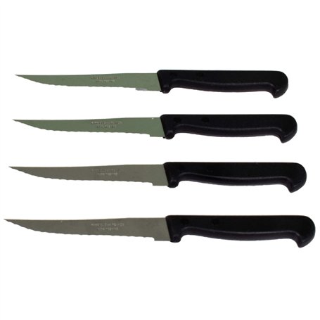 Lot De 4 Couteaux À Steak Fabriqué En France - Set De Couteaux Noir Pour Cuisine