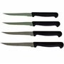 Lot De 4 Couteaux À Steak Fabriqué En France - Set De Couteaux Noir Pour Cuisine, Table, Coupe Tranchante Pour Viande, Couteaux 