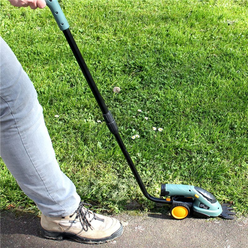 Image secondaire de Coupe Bordure + Taille Haie Electrique sans Fil FISHTEC - Cisaille à Gazon 2 Types de Lames : Taille Herbe + Sculpte Haie - Batt