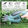 Coupe Bordure + Taille Haie Electrique sans Fil FISHTEC - Cisaille à Gazon 2 Types de Lames : Taille Herbe + Sculpte Haie - Batt