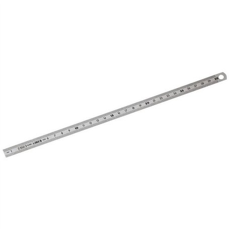 FACOM - Réglet Inox Flexible - 30 cm - Gravé sur 2 Faces - 1 Bord en mm et 1 Bord en 1/2 mm - Traitement Antireflet - Bonne Visi
