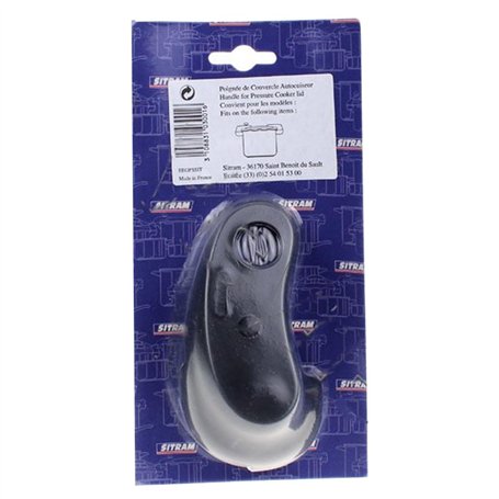 Sitram 710606 Poignée thermorésistante en Bakelite Noire pour Couvercle d'autocuiseur de la Gamme SITRAFORZA