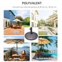 Outsunny Pied de Parasol Base de lestage Parasol Rond résine Imitation Fonte Motif Rosace Ø 49 cm Poids Net 14 Kg Bronze