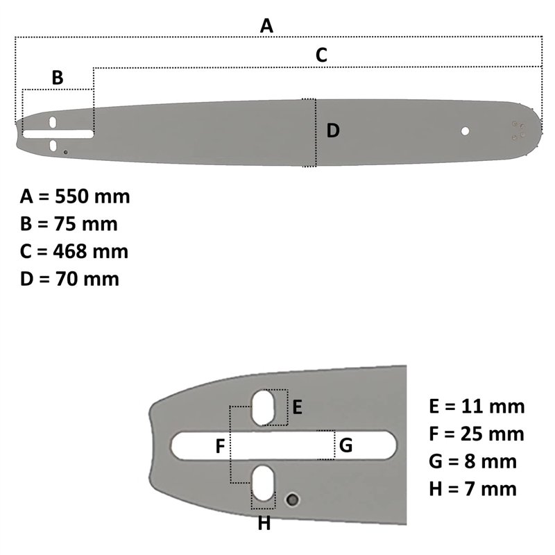 Image secondaire de GT Garden Guide 20 Pouces (50 cm) avec Lot de 3 chaînes 76 maillons pour tronçonneuse