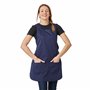 Hurry Jump Tablier Chasuble Blouse chasuble Coloris Marine Encolure Carrée Taille coté reglable par pression