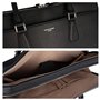 David Jones - Sac à Main Business Porte-Document Cuir PU Rigide Homme - Cartable Travail Affaires Ordinateur Portable Multi Poch
