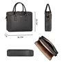 David Jones - Sac à Main Business Porte-Document Cuir PU Rigide Homme - Cartable Travail Affaires Ordinateur Portable Multi Poch