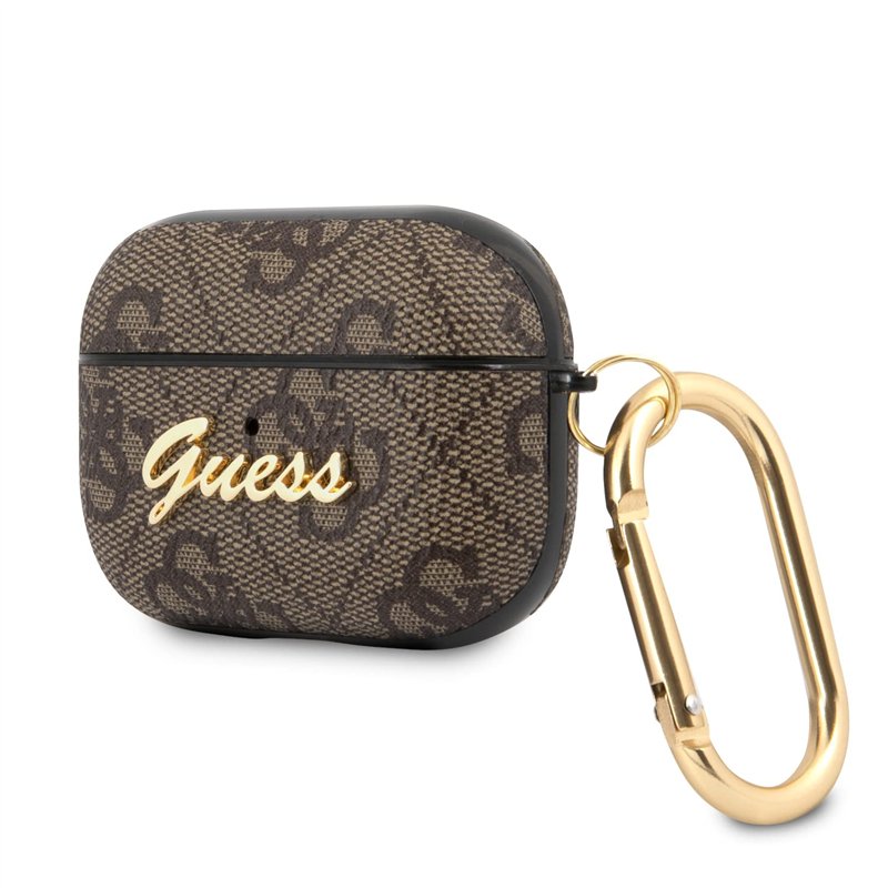 Image secondaire de Guess GUAP4GSMW Housse pour AirPods Pro 4G Script Metal Collection Marron Brun