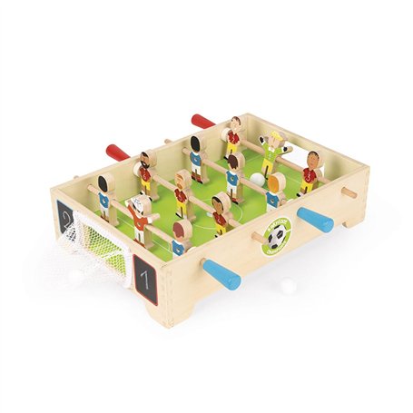 Janod - Mini Babyfoot de Table en Bois Champions - Dès 3 Ans