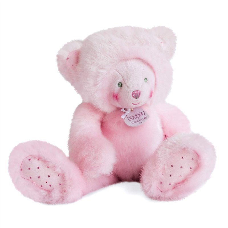Doudou et Compagnie - Peluche Ourson - 30 cm - Rose - Trop Mimi - DC3552