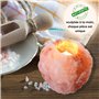 Bougeoir en Cristal de Sel Himalaya Rock 1kg - 100% Authentique Cristal de Sel d'Himalaya Naturel - Sculpté à la Main - Porte-Bo