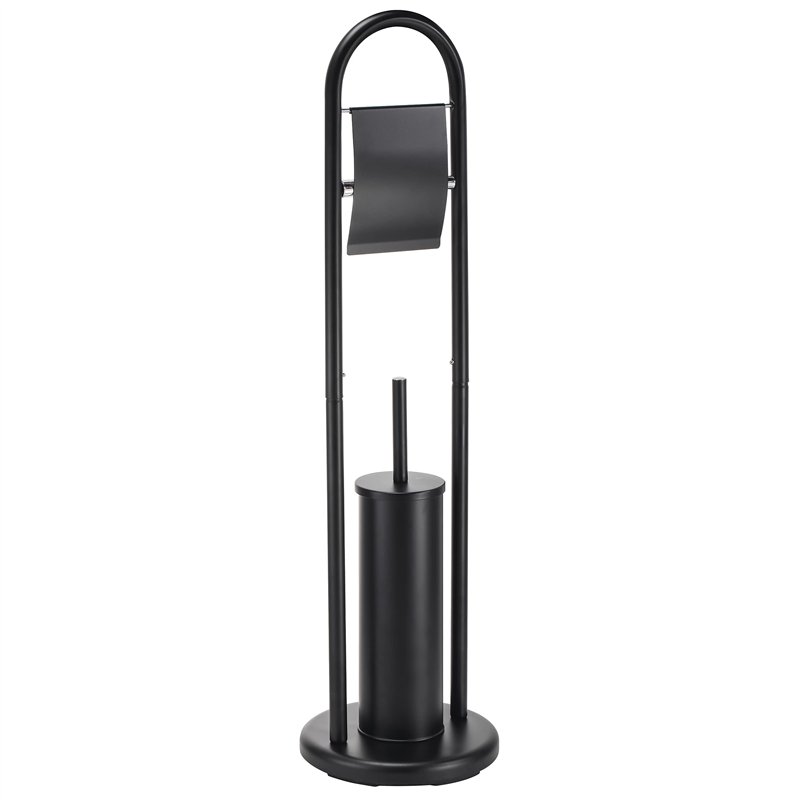 MSV, Combiné pour WC 2 en 1 avec Support WC avec récipient intérieur Amovible pour Brosse WC, Modèle Abby, Brosse WC et Dérouleu