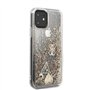 Guess GUHCN61GLHFLGO Coque de Protection pour iPhone 11 Motif cœurs à Paillettes Doré