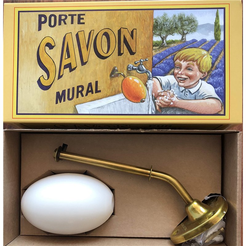 BARBACADO Porte Savon Mural écolier. Pur Végétal. Senteur Fleur de Coton. Fabrication Française.