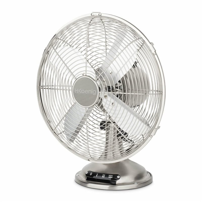 Image secondaire de Ventilateur électrique de table H.Koenig JOE48 Silencieux Design métal, Haute vitesse et Résistant, 3 vitesses, Fixe ou Oscillat