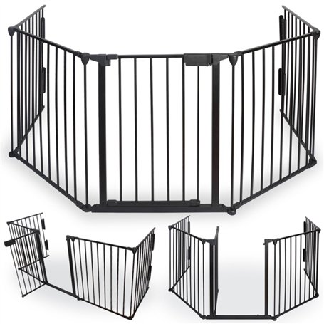 FACILITYS - Barrière de Sécurité Enfant - Grille Protection Cheminée Enfant Pliable - Grand Format en Métal de 300 cm - 1 Porte
