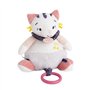 BABY NAT' - Peluche Musicale Chat - Boîte à Musique - 25 cm - Blanc/Rose - Belle Idée Cadeau Fille - Chat Pollen - BN0444