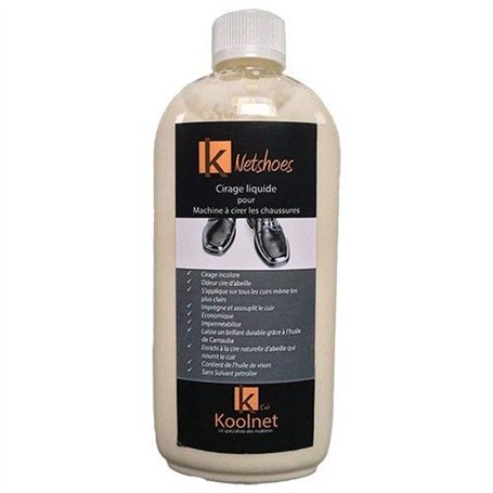 Koolnet NETSHOES Cirage Liquide Incolore 500 ML - Utilisation Facile avec Cireuse