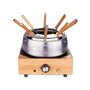 LITTLE BALANCE 8320 Wood Fondue 8 Inox - Appareil à fondue 8 personnes - Caquelon Inox anti-adhésif grande contenance 2 litres -
