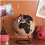 TRIPVEA® Globe terrestre 24 cm vintage en liège + 342 drapeaux autocollants à planter - Mappemonde décorative thème voyage - Idé