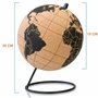 TRIPVEA® Globe terrestre 20 cm Vintage en liège + 342 Drapeaux Autocollants à Planter - Mappemonde décorative thème Voyage - Idé