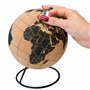 TRIPVEA® Globe terrestre 20 cm Vintage en liège + 342 Drapeaux Autocollants à Planter - Mappemonde décorative thème Voyage - Idé