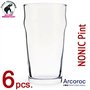 ARCOROC Nonic Pint Beer Glass 570 ML Set of 6