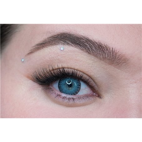 MYSALENS® Lentilles De Contact De Couleur Sterling Gray Avizor Solution Multifonctions 10ML Kit De Rangement Boitier Pince appli