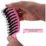 2 Brosses à Cheveux en Poils de sanglier- Démélant 100% Narurel - Démêler sans larmes ! Set Brosses (Rose et violette)