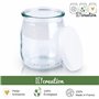 DIY Creation - Lot de 12 Pots de Yaourt en Verre avec couvercles hermétiques - Yaourtière Seb Multidélices, Thermomix, Cookeo -