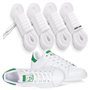 MARKETIFAR Lacets Blancs pour Baskets 100cm-4 Paires Lacets Blancs Plats-Lacet Chaussure-Parfait pour Converse basse et Stan Smi