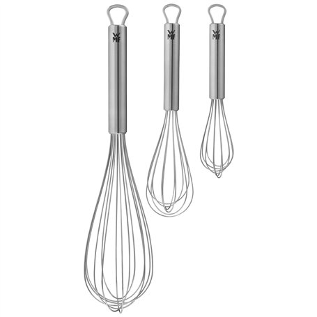 WMF Profi Plus Lot de 3 fouets en Acier Inoxydable partiellement dépoli Passe au Lave-Vaisselle