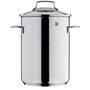 WMF Casserole à asperges haute avec couvercle en verre de 16 cm, casserole à asperges à induction, cuiseur vapeur 5 l, en acier 
