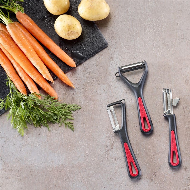 Image secondaire de Westmark Eplucheur économe Universel/Eplucheur Pendulaire avec Ergot affûté, Gallant, avec Lame vissée en Acier inoxydable, noir