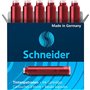 SCHNEIDER Lot de 5 Boîtes 6 Cartouches d'encre rouge