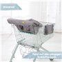 roba Protège Siège Chariot Course - Protection Caddie pour Bébé + Sac à Dos de Transport roba Style - Facile à Nettoyer - Gris