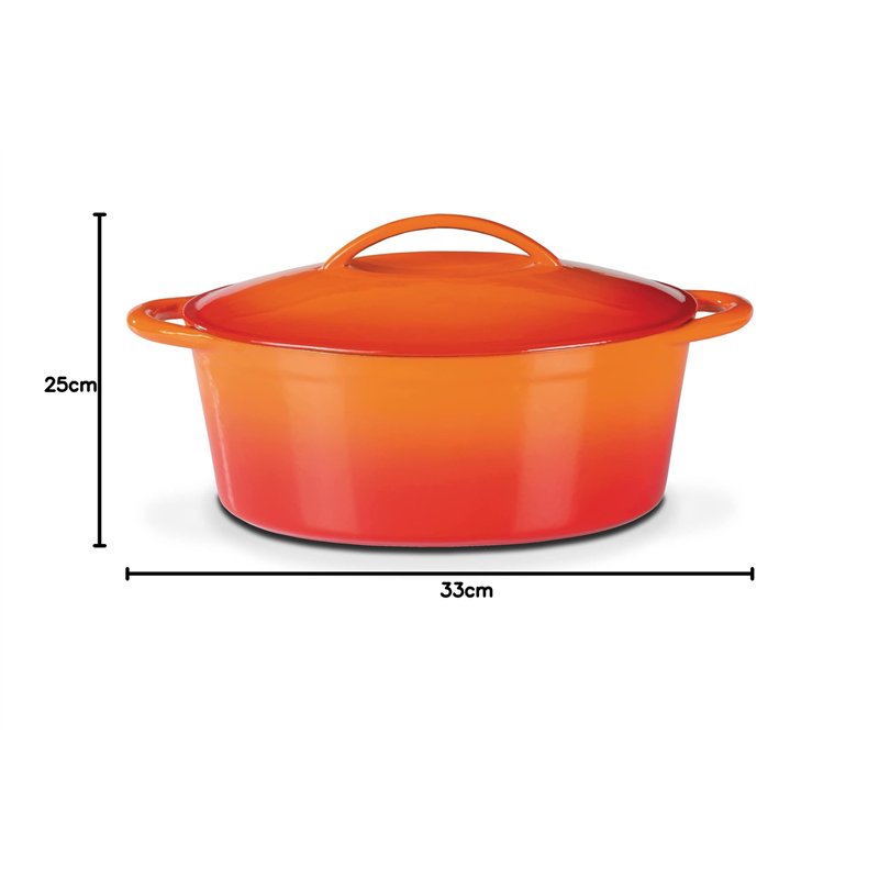 Image secondaire de GSW Cocotte en fonte – cocotte de haute qualité avec couvercle, idéale pour mijoter, étuver et rôtir, également pour induction