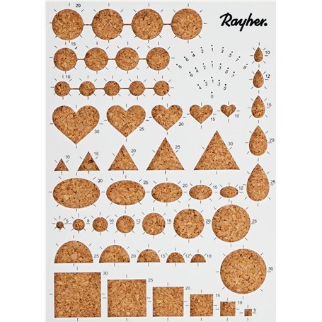Rayher Gabarit quilling av. plaque de liège et aiguilles