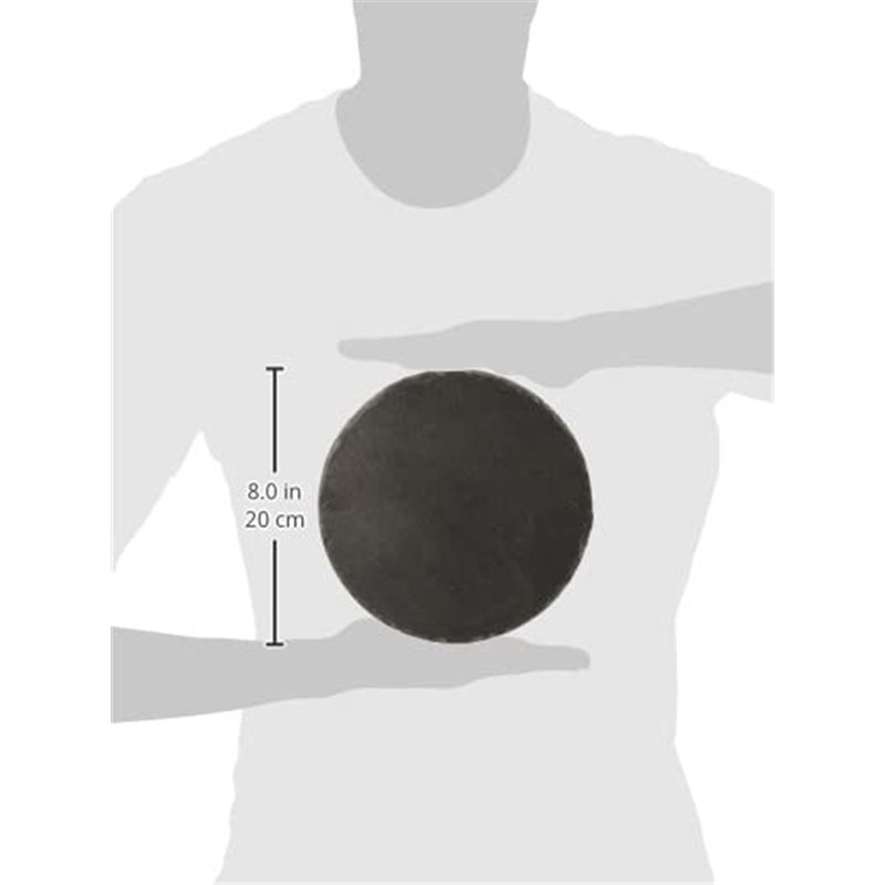 Image secondaire de Rayher Plateau en ardoise rond, gris, 1 pce., Ø20cm, utilisation multiple, présentation d’aliments, décoration de table, dessous