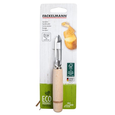 Fackelmann 31371 Eplucheur à légumes en inox avec manche en bois