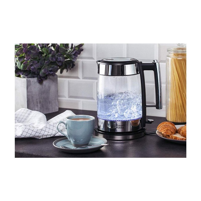 Image secondaire de Russell Hobbs Bouilloire Electrique en verre [Elegante & puissante] Elegance (1,7L, 2200 W, Ecoulement parfait, Eclairage LED, F