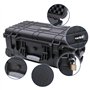 HMF ODK400 Valise à roulettes d'extérieur avec mousse prédécoupée 56 x 34,5 x 23 cm, Noir , 56 x 34,5 x 23 cm, Extérieur/utilita