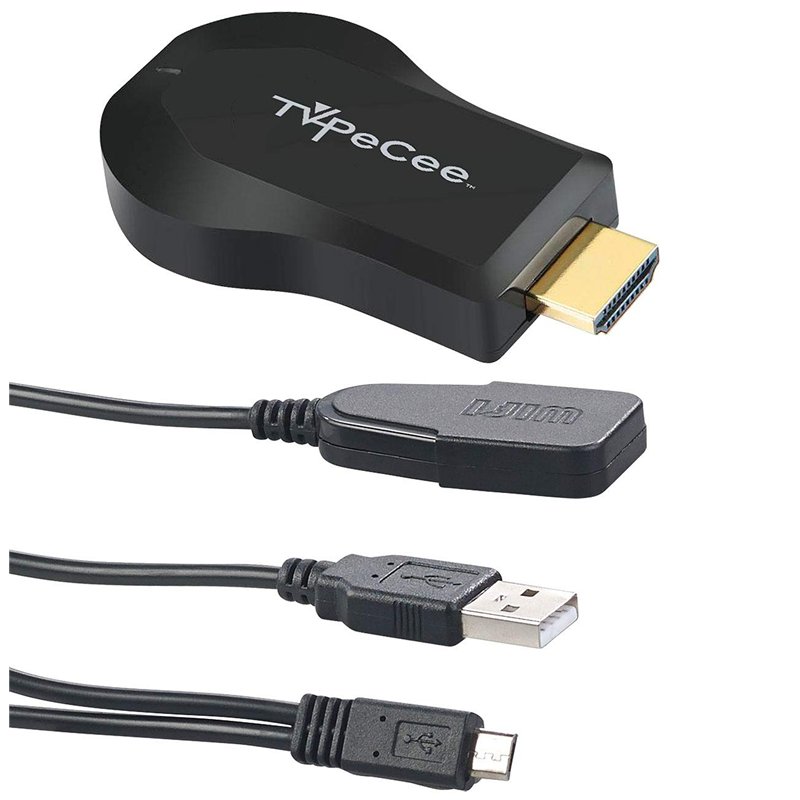 TVPeCee Adaptateurs USB WiFi - la télé Coller: Clé HDMI WLAN pour Miracast, Miroir Diffusion, Chromecast et DLNA (Diffusion Coll