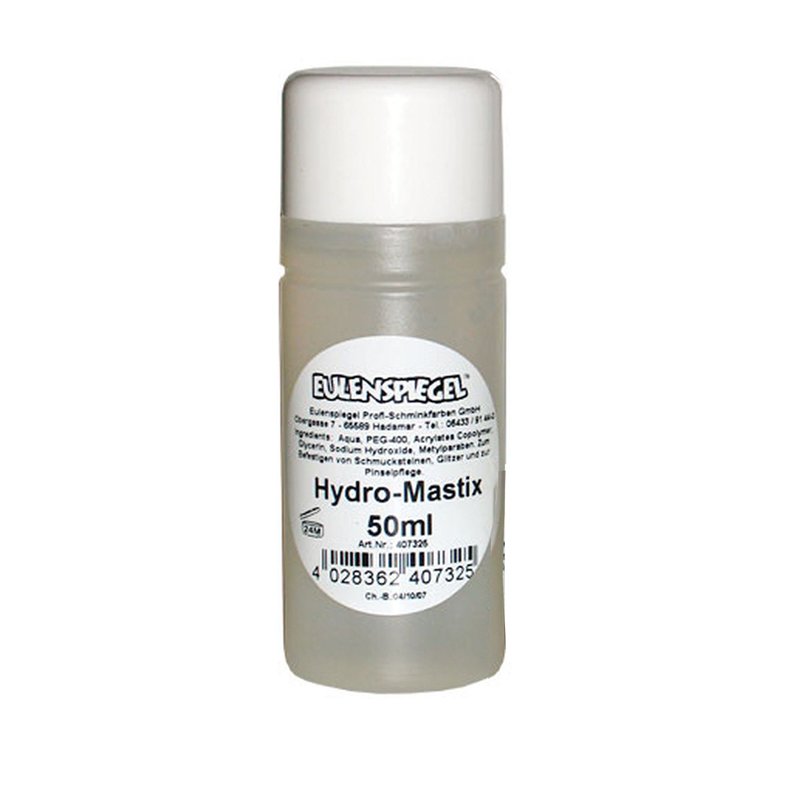 Eulenspiegel 407325 - Hydro-Mastix, colle de scène professionnelle, 50 ml, théâtre, Halloween, carnaval, fête à thème