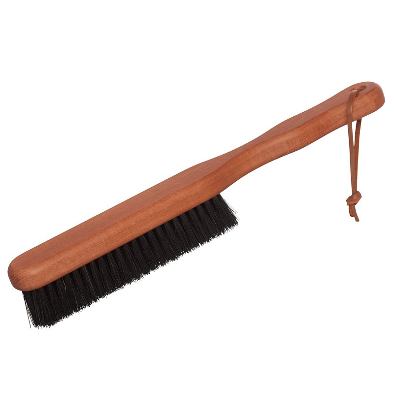 Redecker Brosse à vêtements en bois de poirier huilé et poils noirs solides