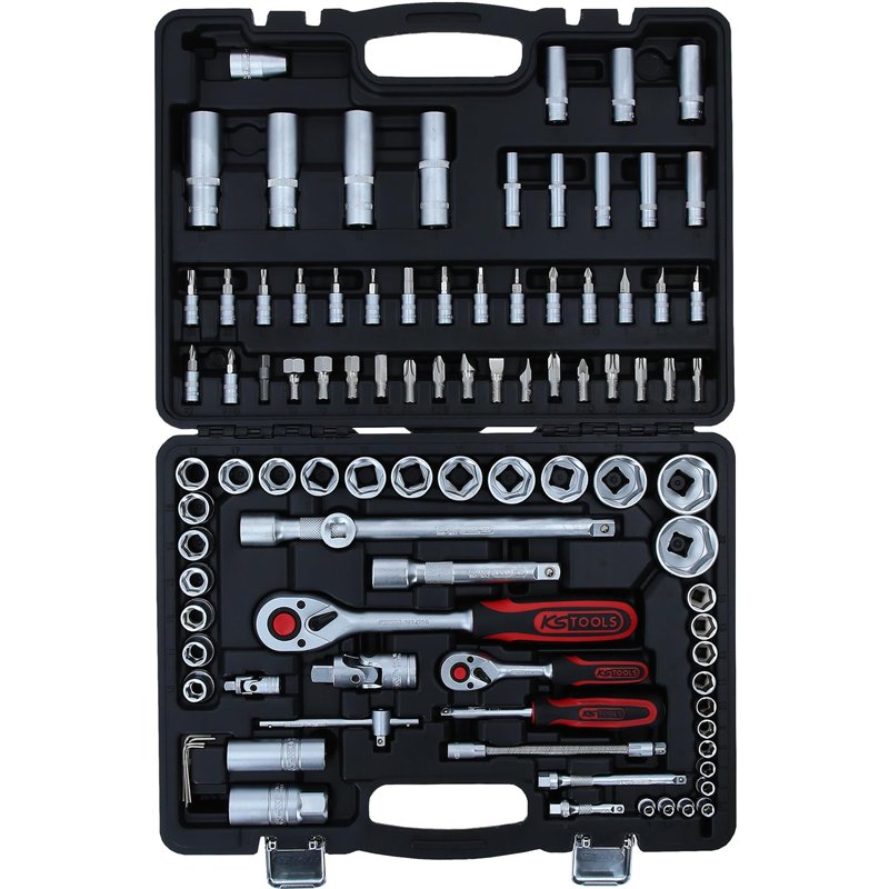 Image secondaire de KS Tools 911.0694 Coffret de douilles F6 1/4''-1/2'' CHROMEmat 94 pièces