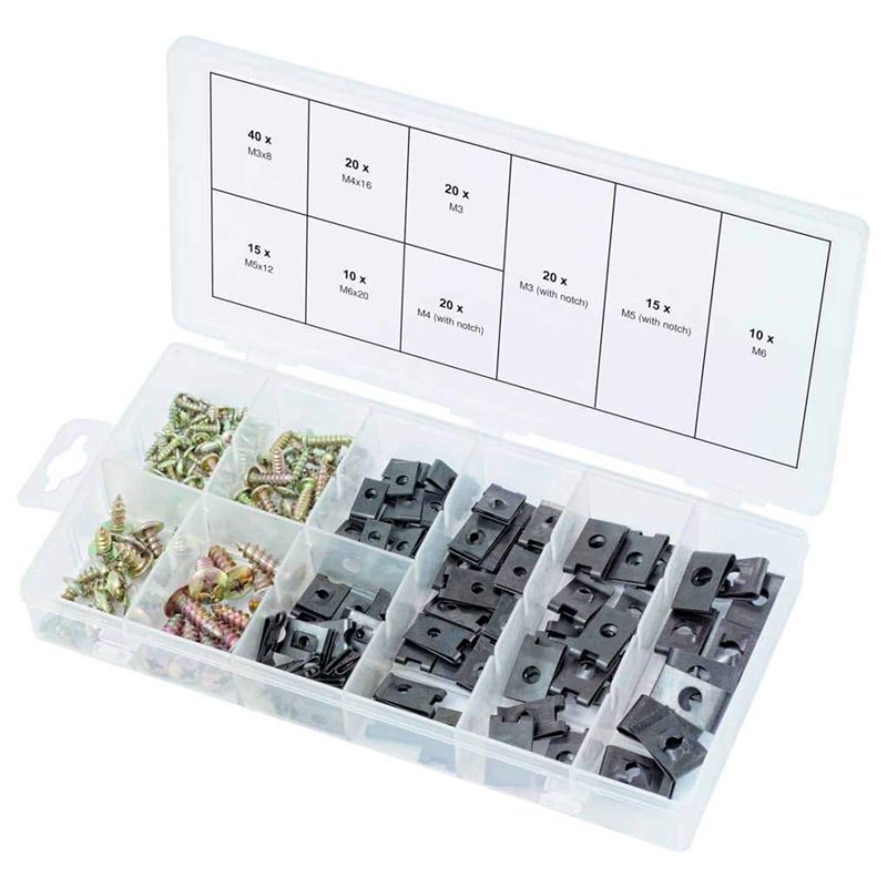 KS TOOLS 970.0530 Assortiment de vis et d'écrous cage Acier, 170 pcs