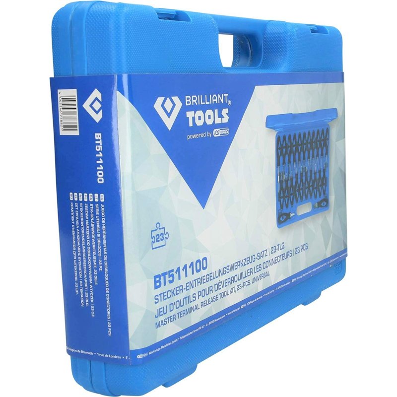 Image secondaire de BRILLIANT TOOLS BT511100 Jeu d’extracteurs de cosses pour connecteurs, 23 pcs [Powered by KS TOOLS]