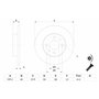 Bosch BD282 Disques de frein - certification ECE-R90-1 jeu de 2 disques