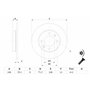 Bosch BD527 Disques de frein - certification ECE-R90-1 jeu de 2 disques